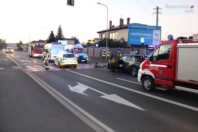 Wypadek w Świerklanach. Kierująca nie ustąpiła pierwszeństwa. Są ranni