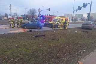 Poważny wypadek na al. Wojska Polskiego w Bydgoszczy. Są duże utrudnienia w ruchu 