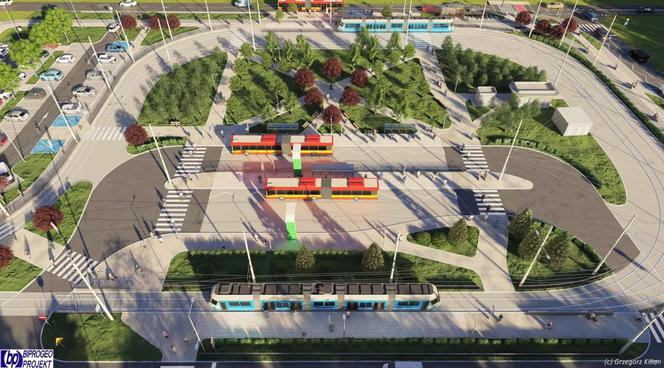 Końcowy przystanek Trasy Autobusowo-Tramwajowej