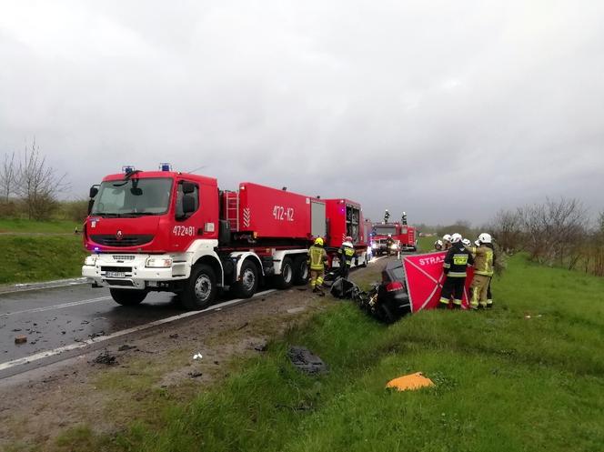 WYPADEK:  Tragedia na krajowej 77-ce! Spłonęła cysterna!