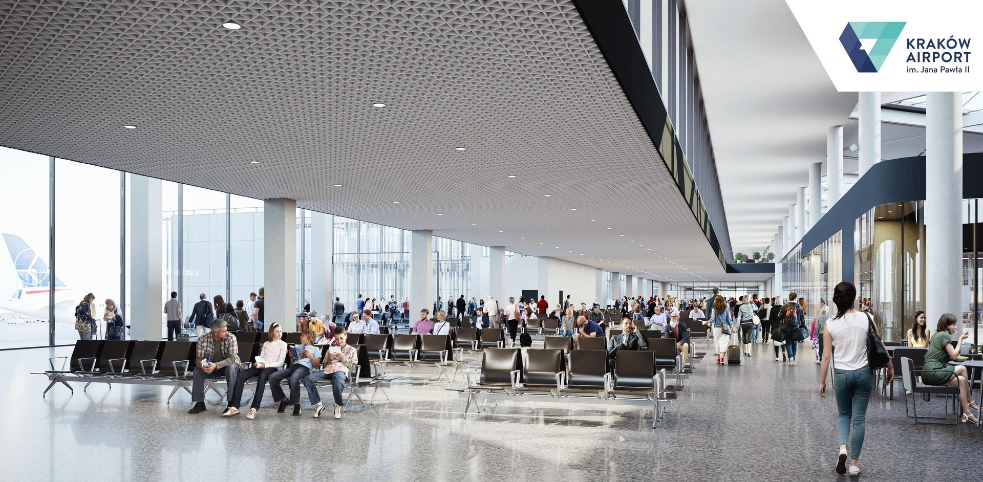 Wizualizacja rozbudowy lotniska w Krakowie