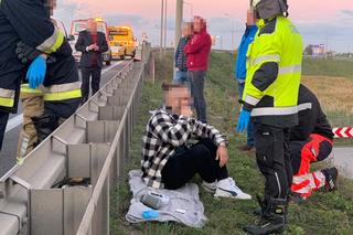 Wielki karambol na S8 pod Warszawą. Ciężarówka wjechała w samochody, są ranni