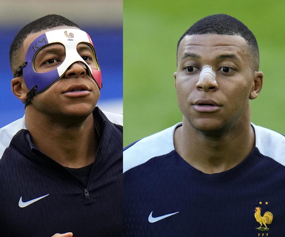 Piłka nożna, EURO 2024, Kylian Mbappe, maska