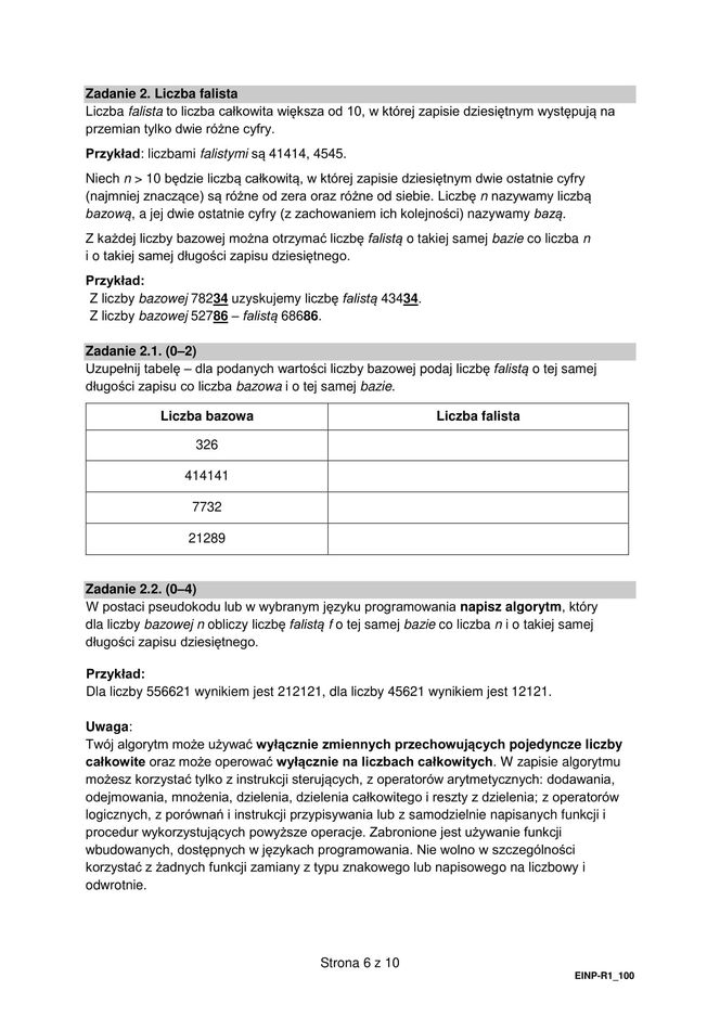 Matura 2025 informatyka rozszerzona - arkusz CKE 14.05.2025 - Formuła 2015