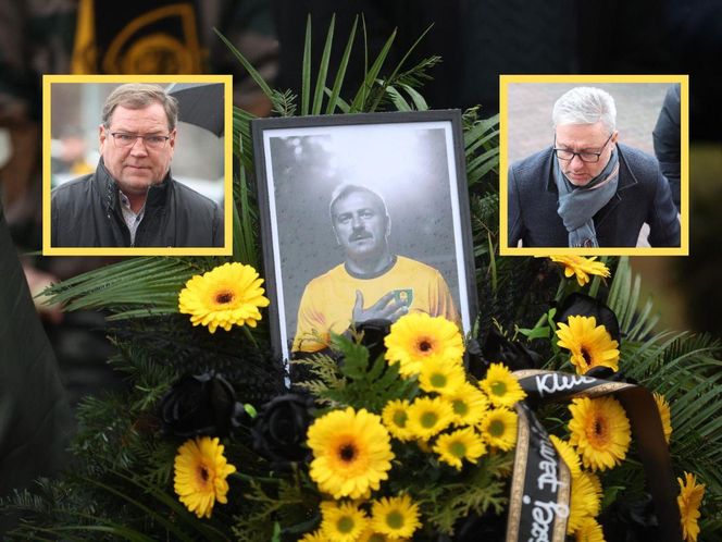 Jerzy Brzęczek i Jan Urban na pogrzebie Jana Furtoka
