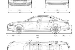 2018 Audi A8 wymiary