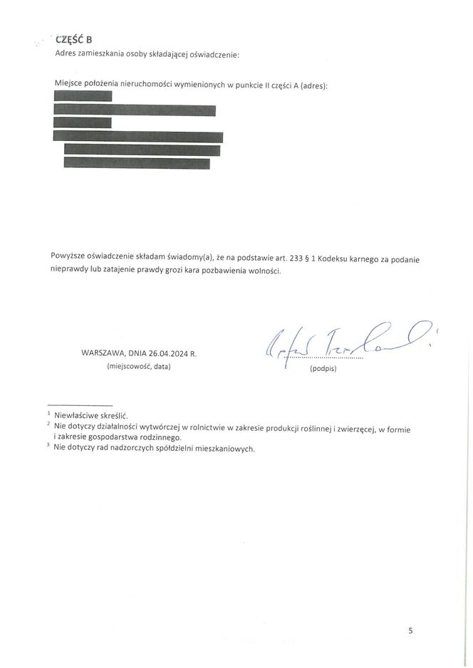 Oświadczenie majątkowe R. Trzaskowskiego