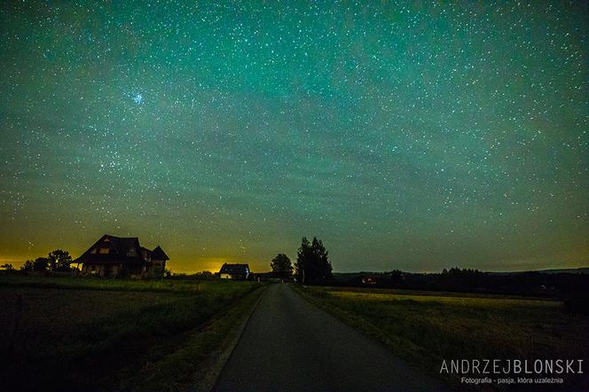 Perseidy i Airglow na Podkarpaciu