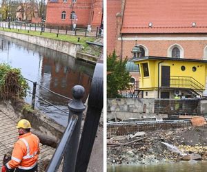 Koparki pracują na brzegu Brdy, przy farze w Bydgoszczy. Warta 4 miliony złotych inwestycja powstaje z myślą o... rybach