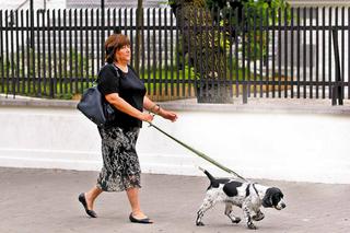 Pierwsza dama, Anna Komorowska wyprowadza psa sama
