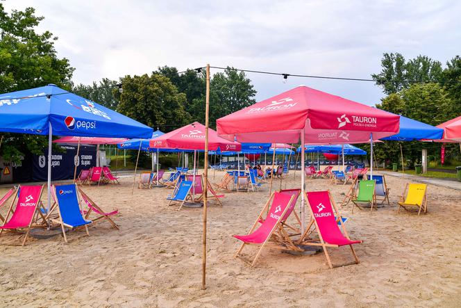 Tak wygląda sztuczna plaża przy Stadionie Śląskim. Rozkręcaliśmy tam imprezę w ramach Eska Summer City