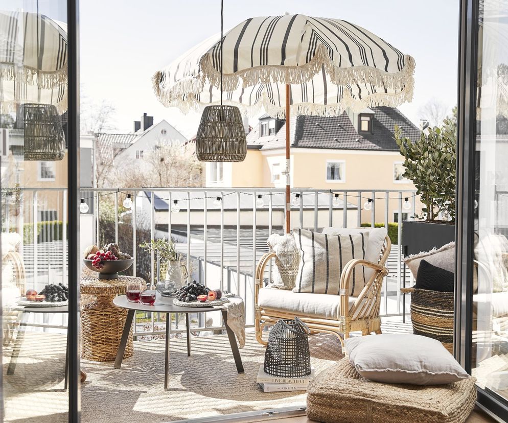 Balkon boho – relaks jak na plaży
