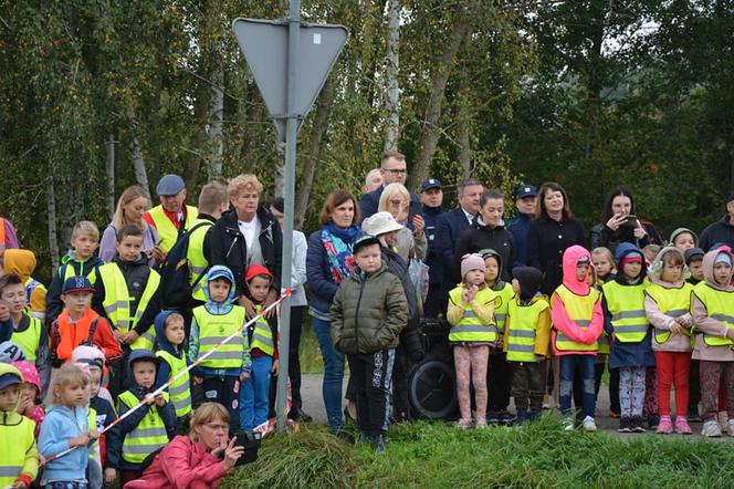 Akcja profilaktyczna "Bezpieczny przejazd" w Koszewnicy w gminie Kotuń w 2021 roku