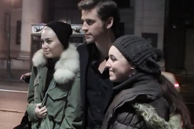 Miley Cyrus i Liam Hemsworth na planie filmu Paranoia