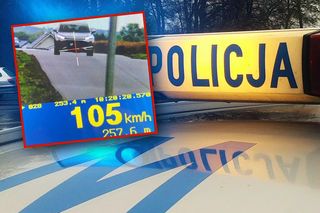 Pirat drogowy wpadł w ręce policji! 66-latek pędził przez wieś 105 km/h!