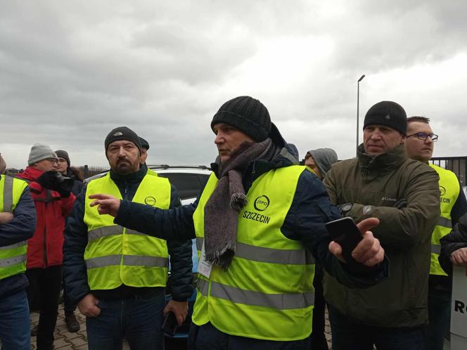 Protest przewoźników Szczecin 