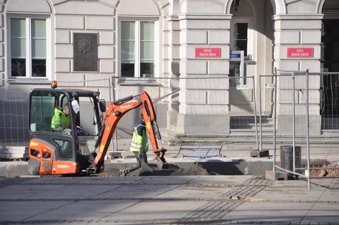 Trwa rewitalizacja Rynku w Kielcach. Ma być więcej zieleni. Zobacz postępy prac