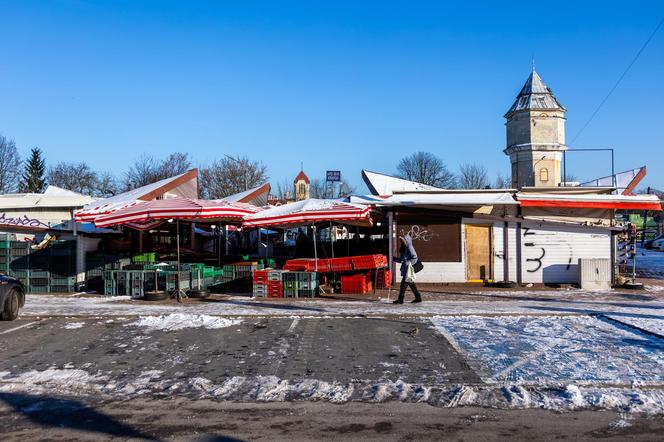 Targowisko przy ul. Orlej w Otwocku przed modernizacją