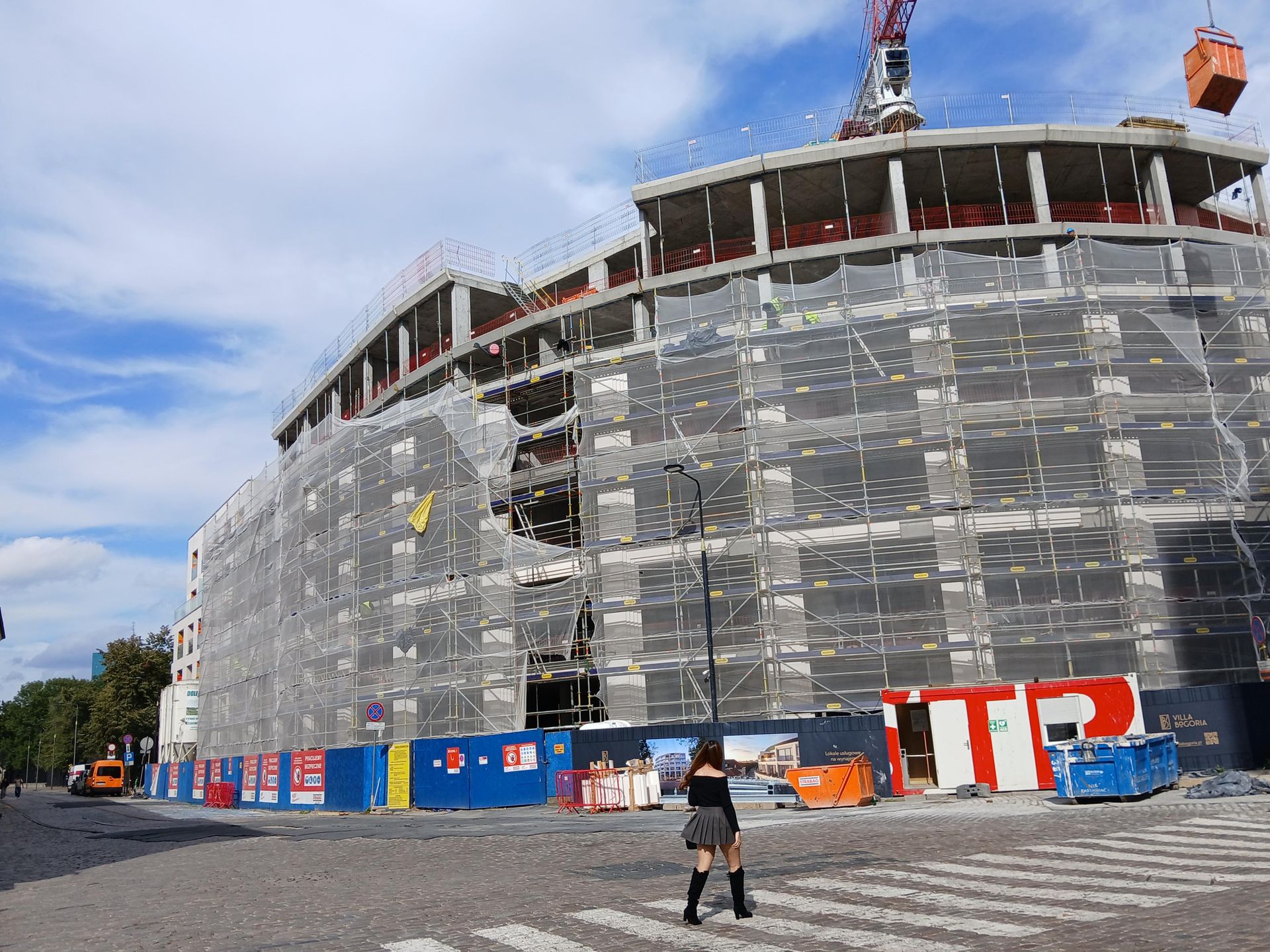 Villa Bogoria w Warszawie podczas budowy