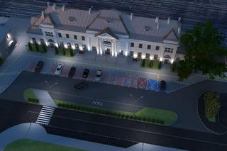 Wizualizacja nowego dworca kolejowego w Łukowie i sali widowiskowej ŁOK