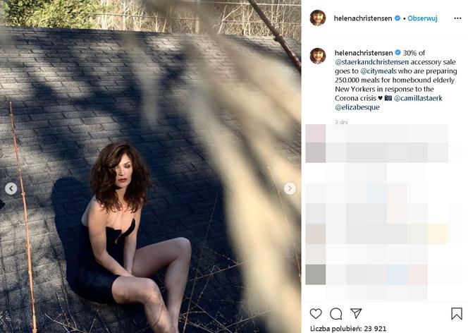 Helena Christensen młodnieje na kwarantannie