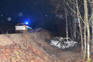 Tragiczny wypadek pod Starogardem Gdańskim. Kierowca spłonął w pojeździe