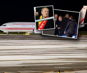 Donald Tusk przyleciał na mecz Litwa - Polska