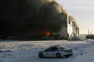 Pożar magazynów sklepu internetowego pod Petersburgiem