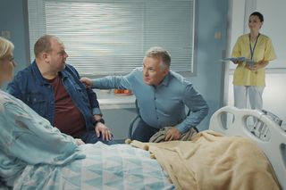 M jak miłość, odcinek 1851: Artur (Robert Moskwa), Jagoda (Katarzyna Kołeczek), Tadeusz (Bartłomiej Nowosielski)