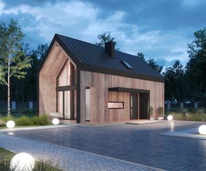 DXM1032 Stodoła 2 MK to kolejny projekt o minimalistycznej bryle, którą podkreślają materiały wykończeniowe