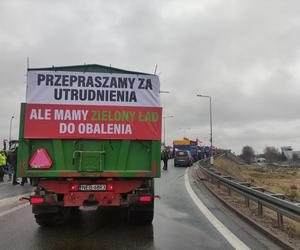 Protest rolników w Elblągu na S7