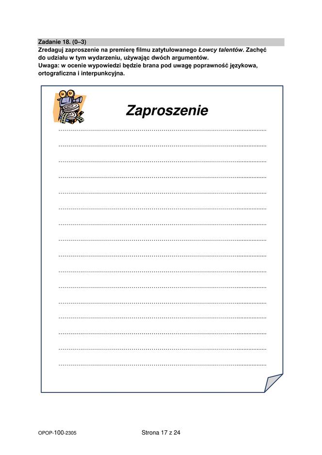 Egzamin ósmoklasisty 2023: polski. Zadania, arkusze CKE i odpowiedzi z języka polskiego 