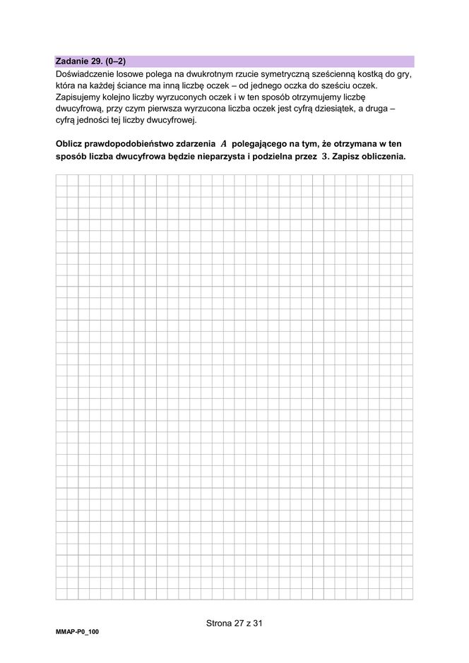 Matura poprawkowa  MATEMATYKA 2025- FORMUŁA 2023