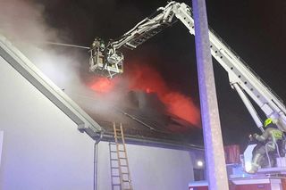 Pożar Biedronki w Płońsku na Mazowszu 2.12.2024