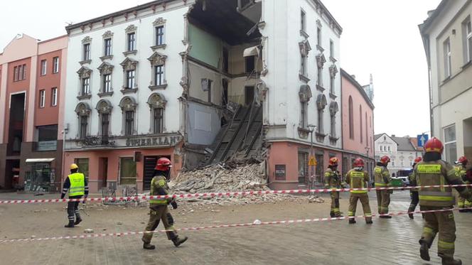 Rybnik. Zawaliła się ściana kamienicy Świerklaniec