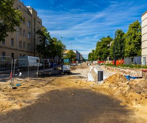 Tramwaj na Rakowieckiej w budowie