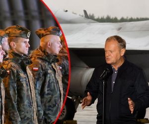 Dramatyczne słowa Tuska w Łasku: „Polscy piloci ocalili Polskę!”. Premier dziękuje bohaterom nieba