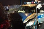 Wypadek w Skawinie. Samochód osobowy zderzył się z radiowozem
