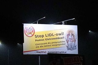 „Stop Lidlowi, pomoc Gietrzwałdowi”. W Olsztynie pojawiły się billboardy przeciwników centrum dystrybucyjnego