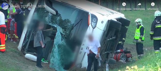 Wypadek autokaru z Polakami na Węgrzech