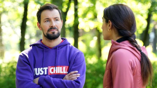 Barwy szczęścia odc. 3249. Celina (Orina Krajewska), Marcin Kodur (Oskar Stoczyński)