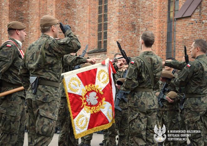 Przysięga nowych terytorialsów w Braniewie