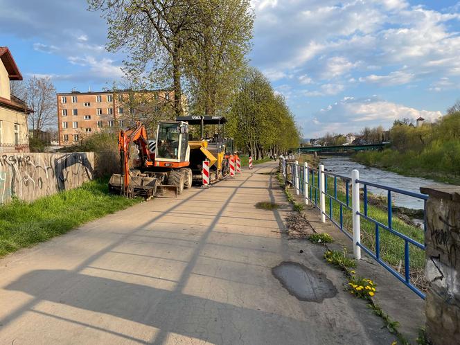 Remont bulwaru Rysiów w Nowym Sączu