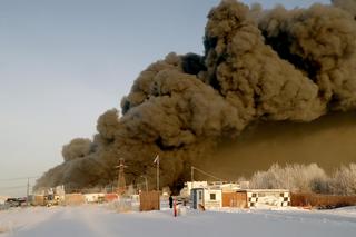 Pożar magazynów sklepu internetowego pod Petersburgiem