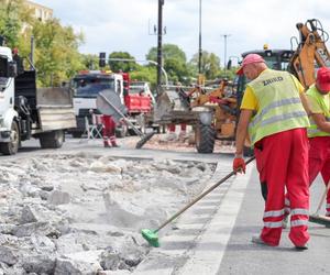 Warszawa. Prace budowlane na placu Bankowym