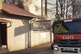 Pożar składowiska opon w Lubaniu