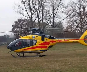 Wypadek w pobliżu Nowego Worowa. Na miejsce skierowano śmigłowiec LPR 