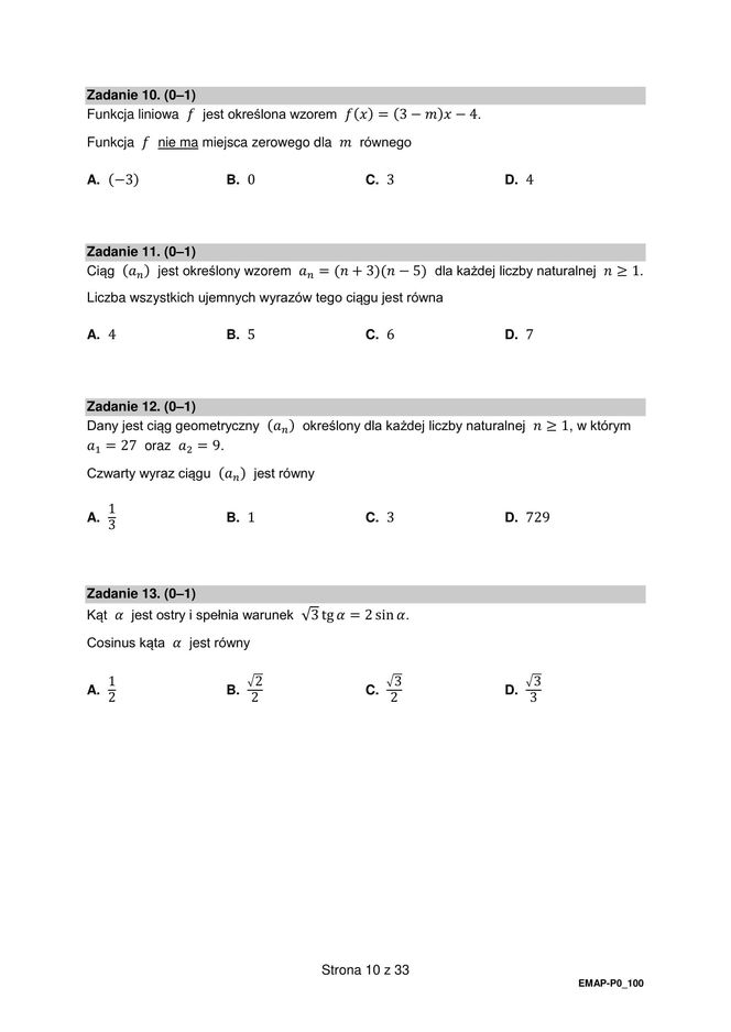 Matura 2025: matematyka 6.05.2025. Arkusze CKE i odpowiedzi. Poziom podstawowy 1 i 2 część [Formuła 2015]