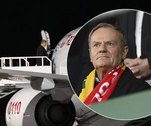 Z taką miną Donald Tusk wyleciał z Kowna po Litwa - Polska. Wymowna reakcja po zobaczeniu transparentu [GALERIA] 