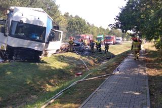 Śmiertelny wypadek na Mazowszu. Oba pojazdy stanęły w płomieniach